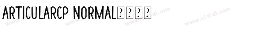 ArticularCP Normal字体转换